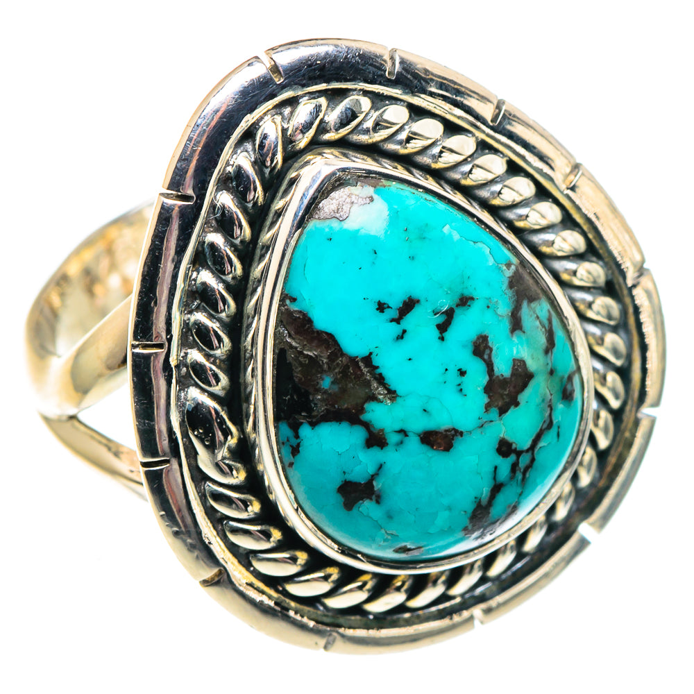 Tibetan Turquoise Rings handcrafted by Ana Silver Co - RING91916