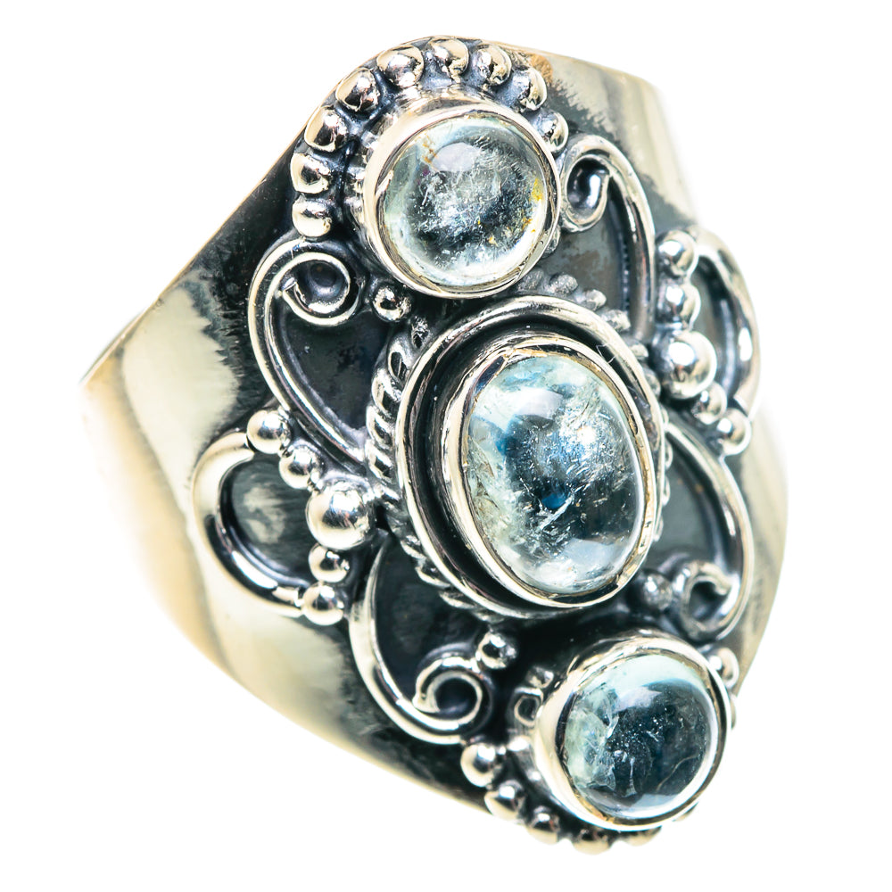 Aquamarine Rings handcrafted by Ana Silver Co - RING91941
