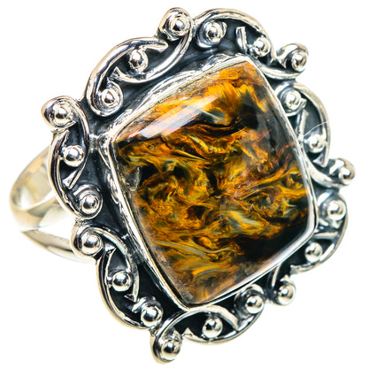 Golden Pietersite Rings handcrafted by Ana Silver Co - RING91946 - Photo 2