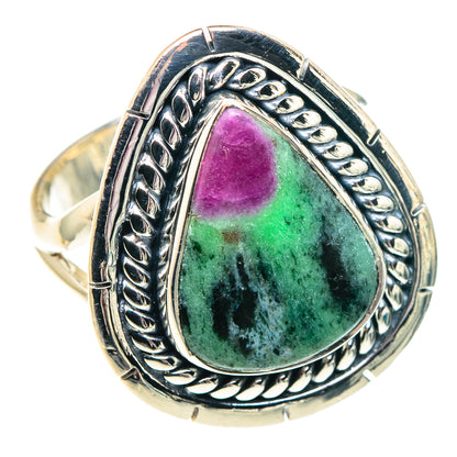 Ruby Zoisite Rings handcrafted by Ana Silver Co - RING91965