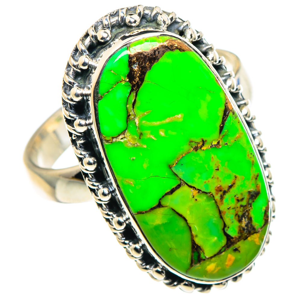 Green Copper Composite Turquoise Rings handcrafted by Ana Silver Co - RING91966