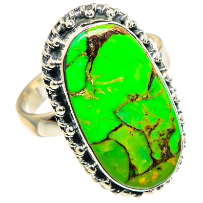 Green Copper Composite Turquoise Rings handcrafted by Ana Silver Co - RING91966