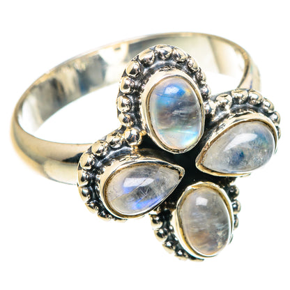 Rainbow Moonstone Rings handcrafted by Ana Silver Co - RING91975