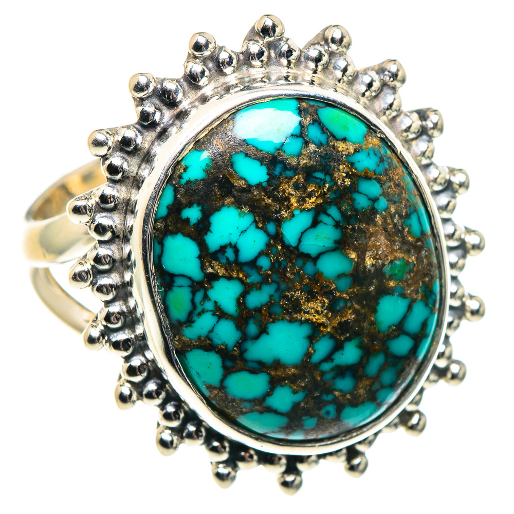 Tibetan Turquoise Rings handcrafted by Ana Silver Co - RING91976