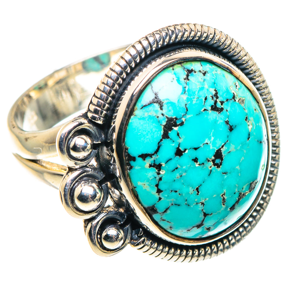 Tibetan Turquoise Rings handcrafted by Ana Silver Co - RING91977