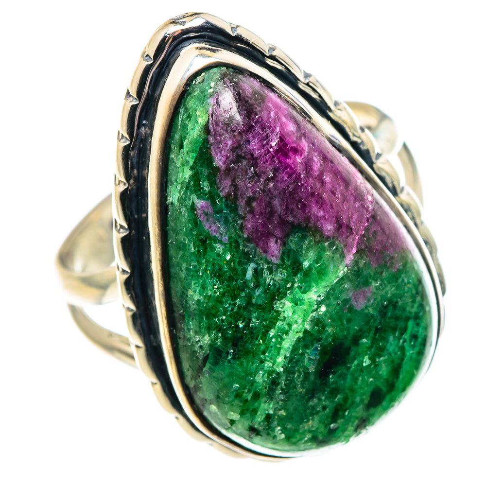 Ruby Zoisite Rings handcrafted by Ana Silver Co - RING91981
