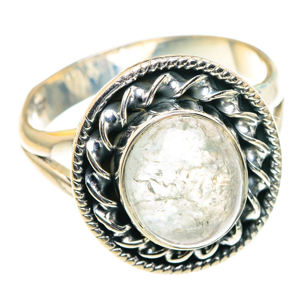 Rainbow Moonstone Rings handcrafted by Ana Silver Co - RING91988