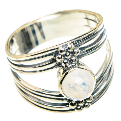 Rainbow Moonstone Rings handcrafted by Ana Silver Co - RING91989