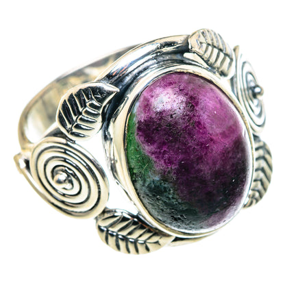 Ruby Zoisite Rings handcrafted by Ana Silver Co - RING91990
