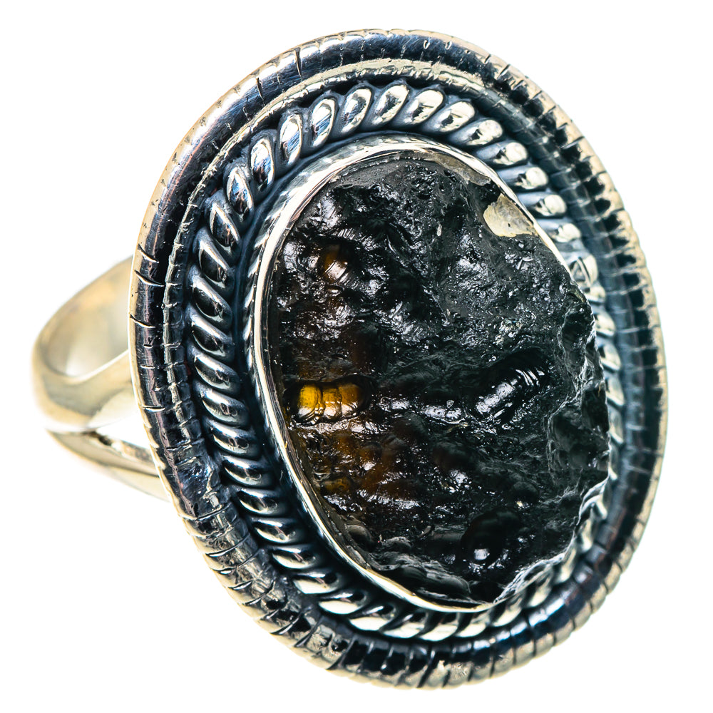 Tektite Rings handcrafted by Ana Silver Co - RING91998 - Photo 2