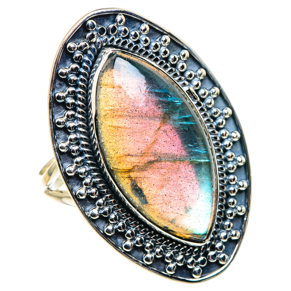 Labradorite Rings handcrafted by Ana Silver Co - RING92008