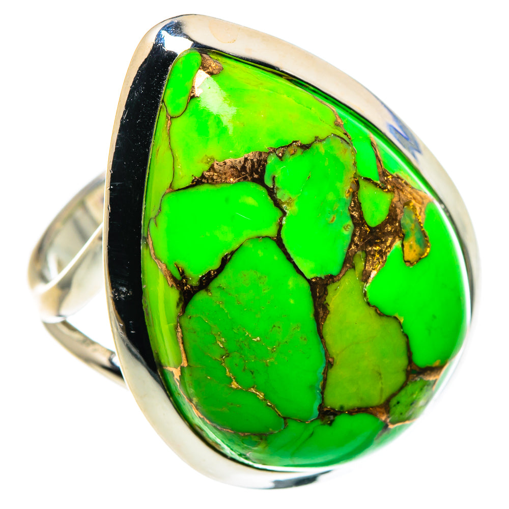 Green Copper Composite Turquoise Rings handcrafted by Ana Silver Co - RING92016
