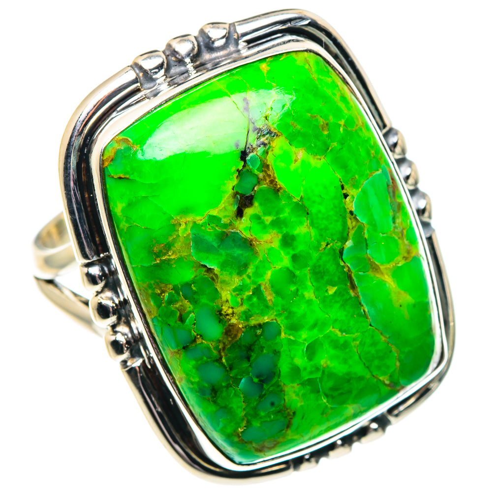 Gaspeite Rings handcrafted by Ana Silver Co - RING92018