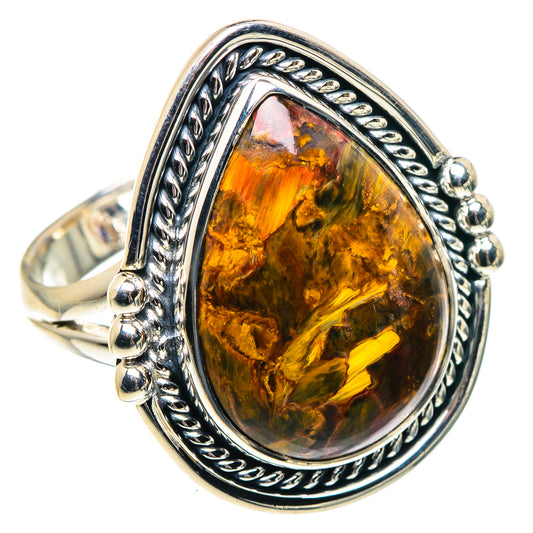 Golden Pietersite Rings handcrafted by Ana Silver Co - RING92021