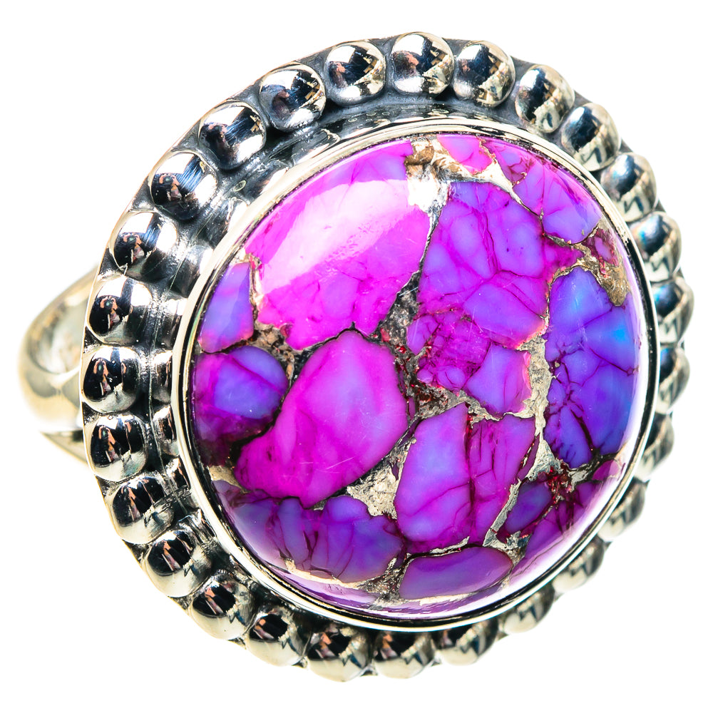 Purple Copper Composite Turquoise Rings handcrafted by Ana Silver Co - RING92030