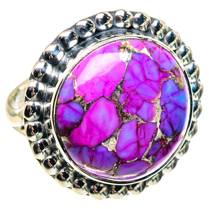 Purple Copper Composite Turquoise Rings handcrafted by Ana Silver Co - RING92030