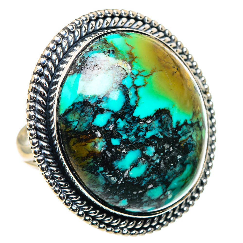 Tibetan Turquoise Rings handcrafted by Ana Silver Co - RING92044