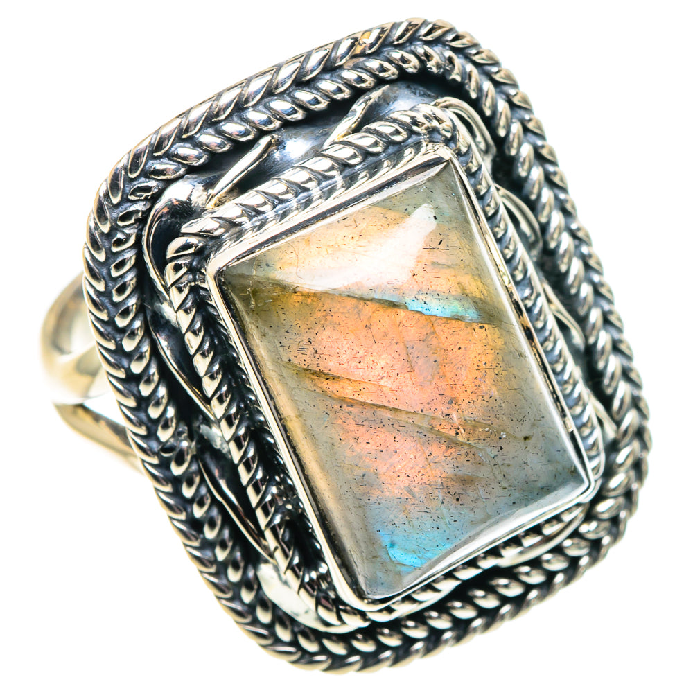 Labradorite Rings handcrafted by Ana Silver Co - RING92046