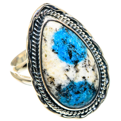 K2 Blue Azurite Rings handcrafted by Ana Silver Co - RING92049