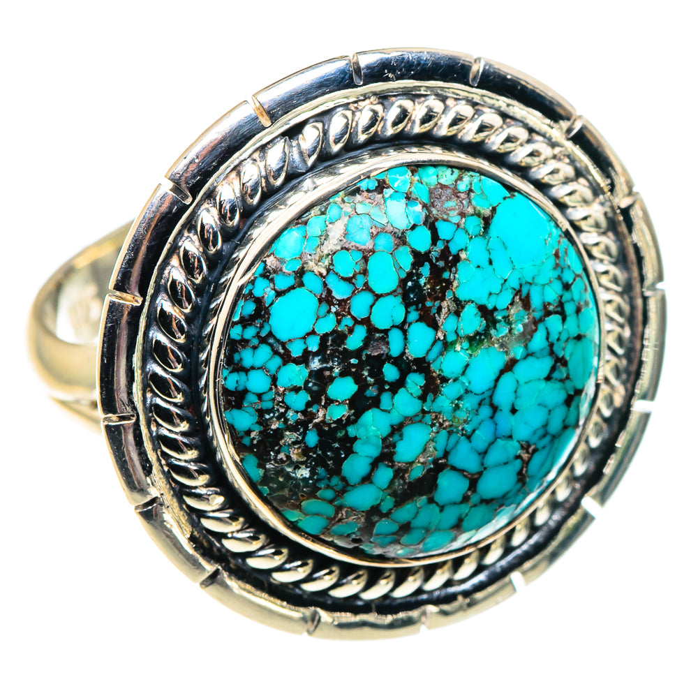 Tibetan Turquoise Rings handcrafted by Ana Silver Co - RING92052