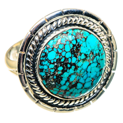Tibetan Turquoise Rings handcrafted by Ana Silver Co - RING92052