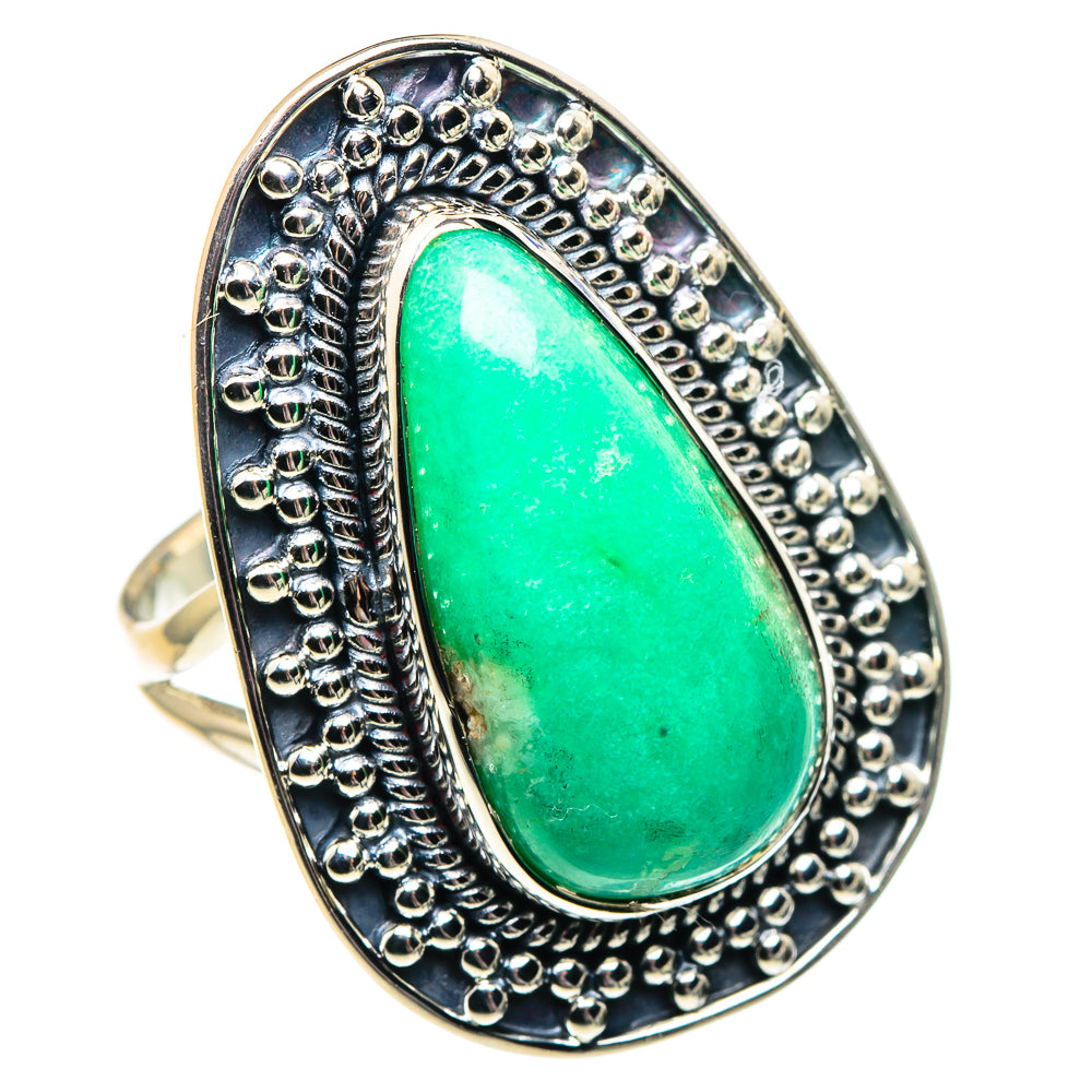 Chrysoprase Rings handcrafted by Ana Silver Co - RING92054