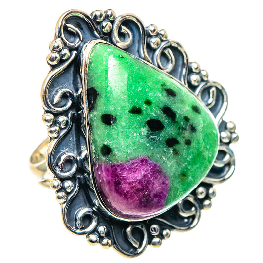 Ruby Zoisite Rings handcrafted by Ana Silver Co - RING92057