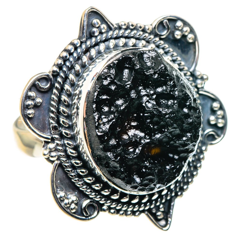 Tektite Rings handcrafted by Ana Silver Co - RING92070 - Photo 2