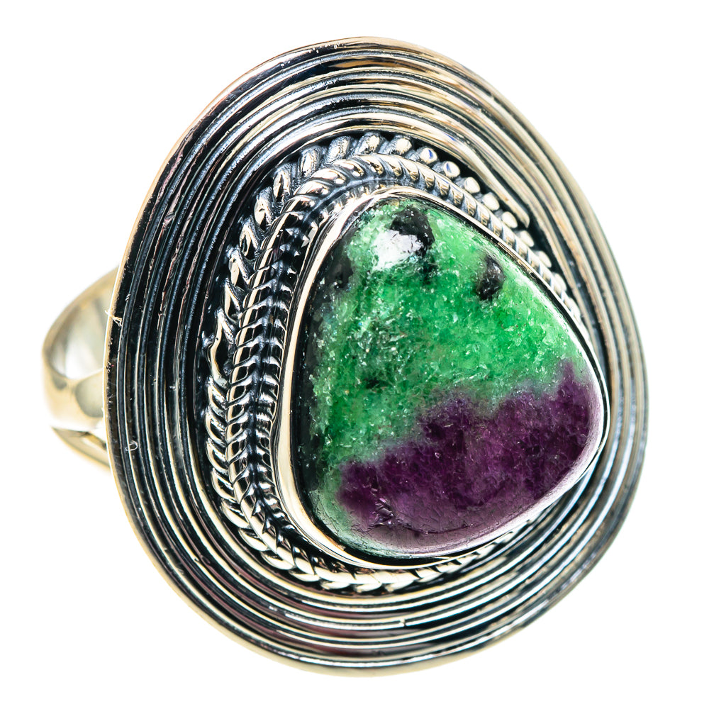 Ruby Zoisite Rings handcrafted by Ana Silver Co - RING92072