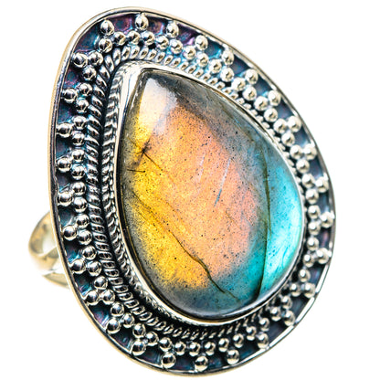 Labradorite Rings handcrafted by Ana Silver Co - RING92079