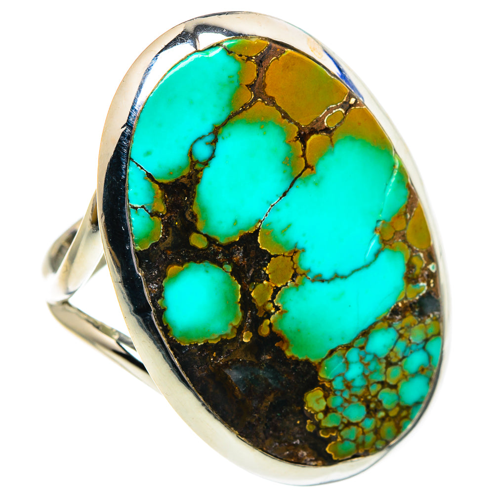 Tibetan Turquoise Rings handcrafted by Ana Silver Co - RING92084