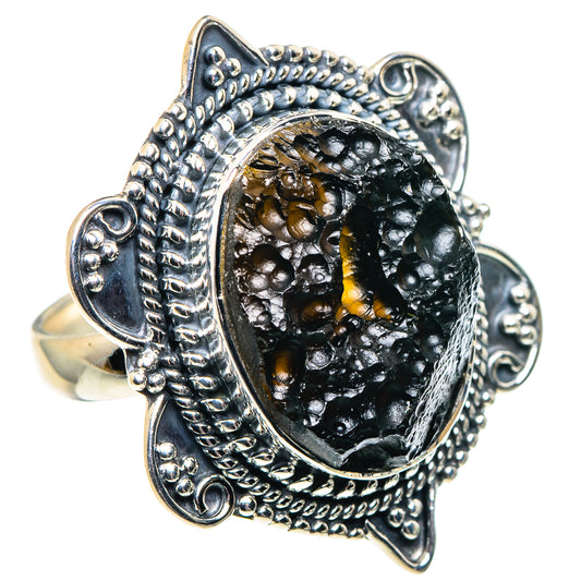 Tektite Rings handcrafted by Ana Silver Co - RING92094 - Photo 2