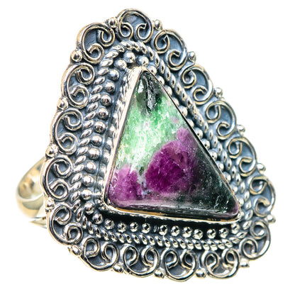 Ruby Zoisite Rings handcrafted by Ana Silver Co - RING92096