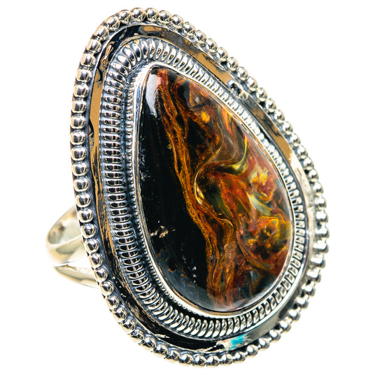 Golden Pietersite Rings handcrafted by Ana Silver Co - RING92107