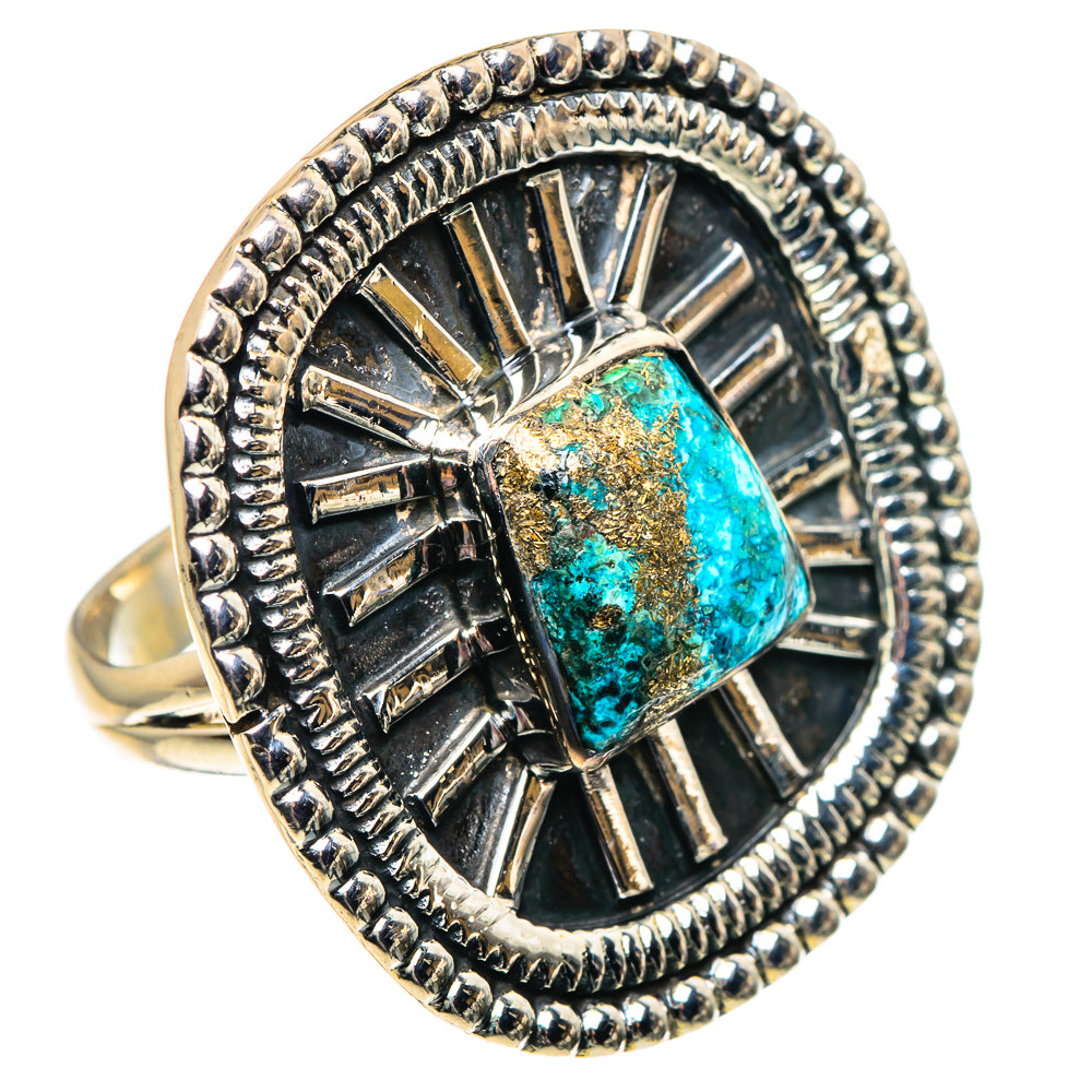 Chrysocolla Rings handcrafted by Ana Silver Co - RING92116 - Photo 2
