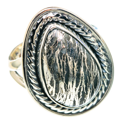 Pyrite Agate Rings handcrafted by Ana Silver Co - RING92140