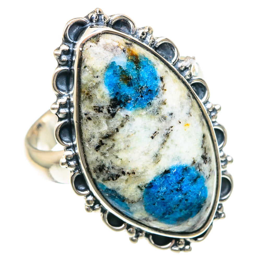 K2 Blue Azurite Rings handcrafted by Ana Silver Co - RING92150