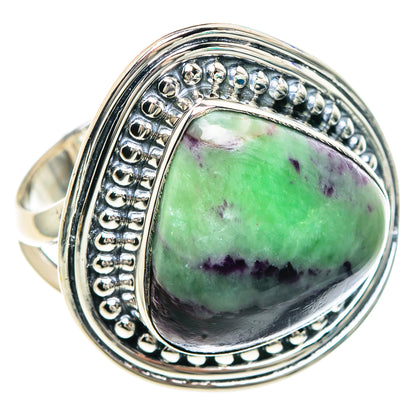 Ruby Zoisite Rings handcrafted by Ana Silver Co - RING92153 - Photo 2