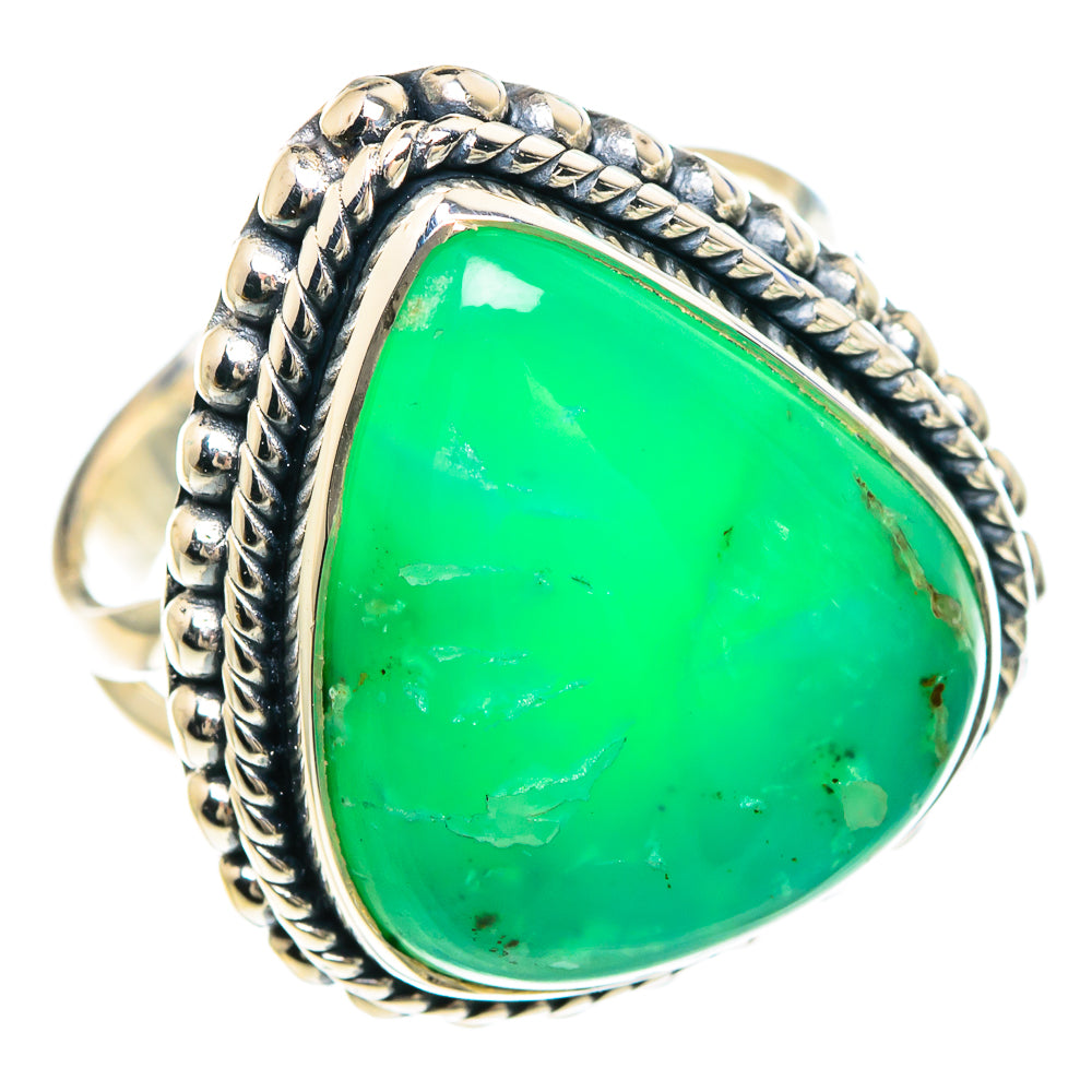 Chrysoprase Rings handcrafted by Ana Silver Co - RING92154