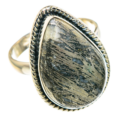 Pyrite Agate Rings handcrafted by Ana Silver Co - RING92165
