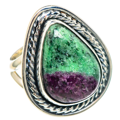 Ruby Zoisite Rings handcrafted by Ana Silver Co - RING92171