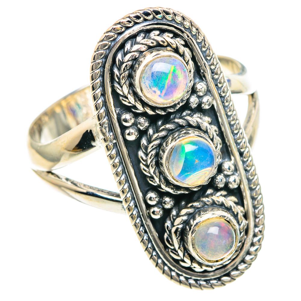Ethiopian Opal Rings handcrafted by Ana Silver Co - RING92173