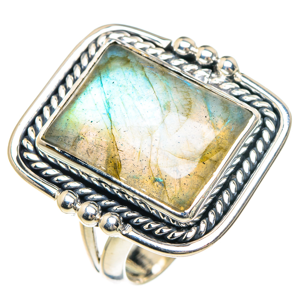 Labradorite Rings handcrafted by Ana Silver Co - RING92195