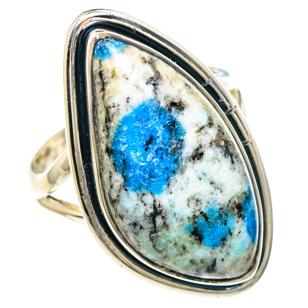 K2 Blue Azurite Rings handcrafted by Ana Silver Co - RING92197