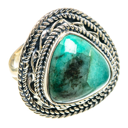 African Green Opal Rings handcrafted by Ana Silver Co - RING92199