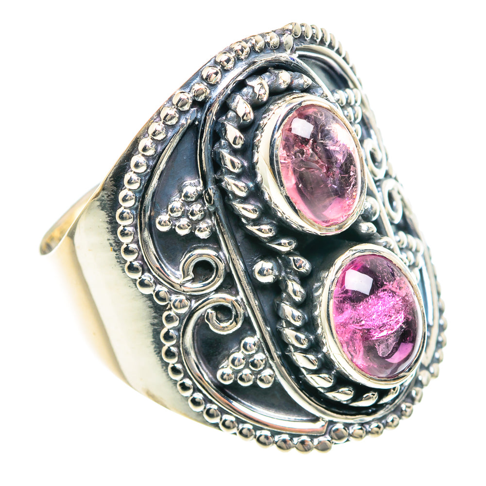 Pink Tourmaline Rings handcrafted by Ana Silver Co - RING92205