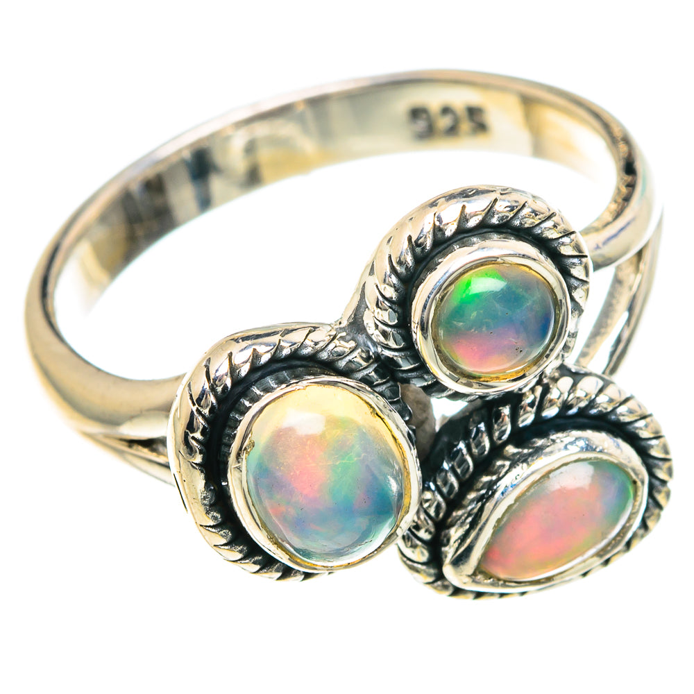 Ethiopian Opal Rings handcrafted by Ana Silver Co - RING92213