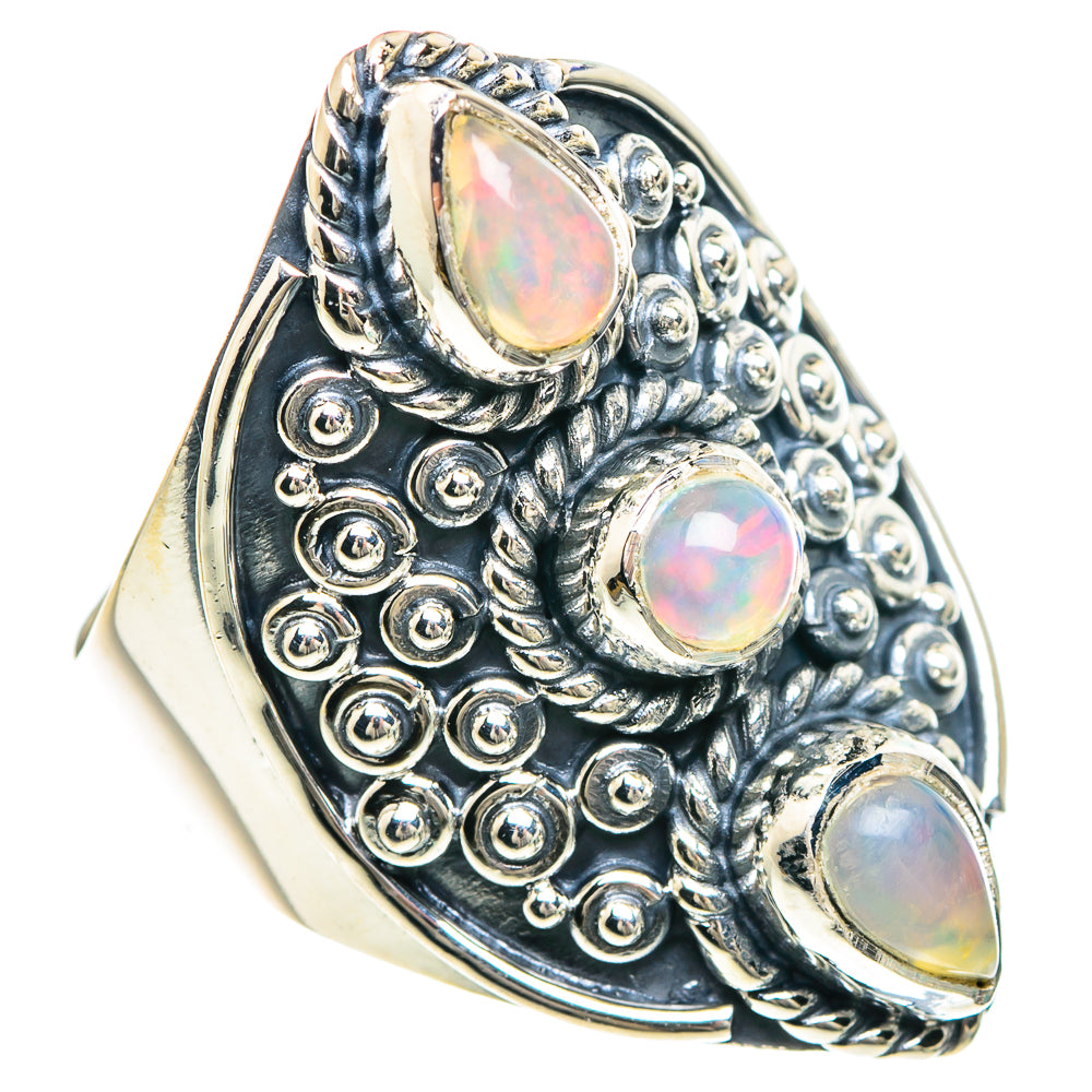 Ethiopian Opal Rings handcrafted by Ana Silver Co - RING92234