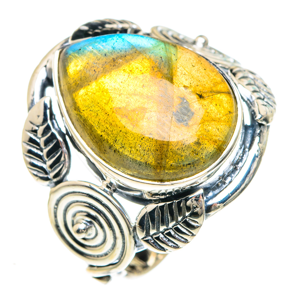 Labradorite Rings handcrafted by Ana Silver Co - RING92236