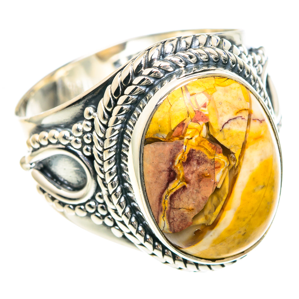 Brecciated Mookaite Rings handcrafted by Ana Silver Co - RING92243
